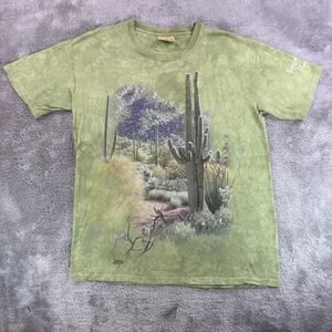 Vintage The Mountain Oklahoma Desert Cactus Graphic Shirt Men's Large 2002 Y2K